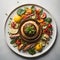 Turkish cuisine. Traditional assorted dishes. generative ai