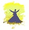 Turkish Dancer, Silhouette, Rolling And Dancing