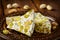 Turkish delight. Arabic dessert with and
