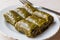 Turkish Dessert Pistachio Roll called Fistikli Sarma / Baklava