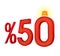 Turkish Discount Scale Percentage 50 illustration
