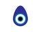 Turkish evil eye symbol - The Nazar Boncuk charm symbol in hand/drawn style - vector evil bead icon