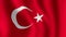 Turkish Flag animation waving