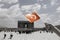 Turkish flag and Anitkabir. 10 kasim or 10th november memorial day of Ataturk