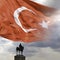 Turkish flag and Ataturk square format background photo