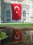 Turkish flag on Dolmabahce Palace