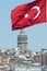 Turkish Flag And Galata Tower