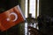 Turkish flag in mausoleum of Ataturk or Anitkabir. 10 kasim or 10th november