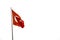 Turkish flag, original turkey flag on white background, turkish flag