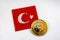 Turkish flag and turkish coin