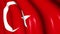 Turkish flag waving on wind