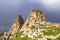 The Turkish fortress of Uchisar, Cappadocia,