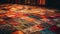 Turkish kilim rug adds vibrant patchwork pattern generated by AI