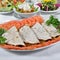 Turkish lahmacun kebap, one of the most important dishes of Turkish cuisine