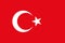 Turkish national flag, official flag of turkey accurate colors, true color
