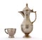 Turkish ottoman style metal pitcher and cup
