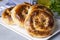 Turkish phyllo stuffed with spinach, cheese (Turkish name Gul borek or gul boregi) Rose shaped pastry