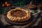 Turkish pie cuisine. Generate Ai