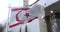 Turkish Republic of Northern Cyprus 3D Flag Animation fly in the wind