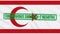 Turkish Republic of Northern Cyprus swaying flag with a green stamp of freedom from coronavirus loop