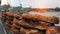 Turkish Simit - Istanbul Karakoy Sunset Bosphorus