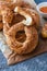 Turkish simit traditional turkish crunchy round braided bagel