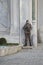 A Turkish soldier is guarding the Topkapi Palace. Istanbul, Turkey