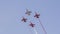 Turkish Stars Aerobatic Team in 4-aircraft Formation Smoke release