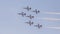 Turkish Stars Aerobatic Team in 6-aircraft Formation Smoke release