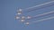 Turkish Stars Aerobatic Team in 7-aircraft Formation Flying Down