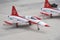 Turkish Stars, Turkish Air Force aerobatic demonstration team display in Istanbul Ataturk Airport during Teknofest Istanbul,