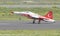 Turkish Stars, Turkish Air Force aerobatic demonstration team display in Istanbul Ataturk Airport during Teknofest Istanbul,