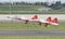 Turkish Stars, Turkish Air Force aerobatic demonstration team display in Istanbul Ataturk Airport during Teknofest Istanbul,