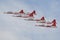 Turkish Stars, Turkish Air Force aerobatic demonstration team display in Istanbul Ataturk Airport during Teknofest Istanbul,