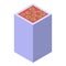 Turkish sweets icon, isometric style