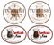 Turkish tea badges isolated on white background. Sketch drawing logo templates of traditional Istanbul black tea