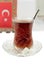 Turkish tea and traditional crystal tea glass