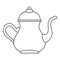 Turkish teapot icon, outline style