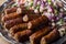 Turkish Tekirdag or inegol Kofte with Piyaz Salad