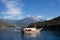 Turkish touristic boats over calm sea in OluDeniz, Turkey