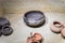 Turkish traditional ceramic pots and jars in underground ceramic Museum located in Avanos, Cappadocia