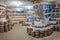 Turkish traditional ceramic pots and jars in underground ceramic shop located in Avanos, Cappadocia