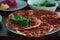 Turkish traditional pizza, lahmacun