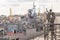 Turkish warship in the port of Odessa.NATO military forces in Ukraine. Odessa. Ukraine. 2019.03.06.
