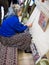 Turkish Woman Making a Carpet