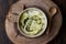 Turkish Yayla or Yogurt Soup with mint sauce Tzatziki