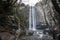 Turkmen Waterfall, Aliaga izmir. Waterfall in deep forest landscape