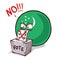 Turkmenistan country ball voting no