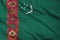 Turkmenistan flag printed on a polyester nylon sportswear mesh f