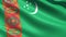 Turkmenistan flag, with waving fabric texture